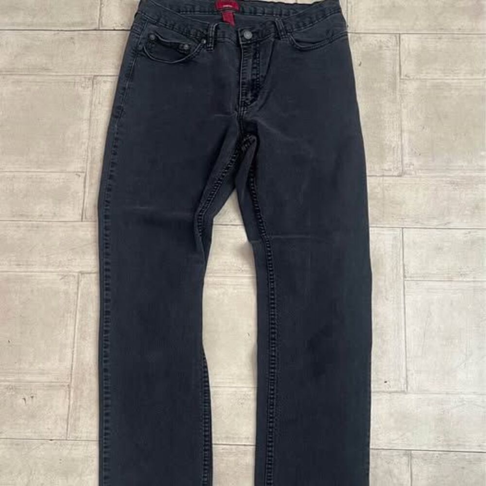 Alfani Men's Slim Fit Stretch Jeans in a black wash, featuring a sz 34x32